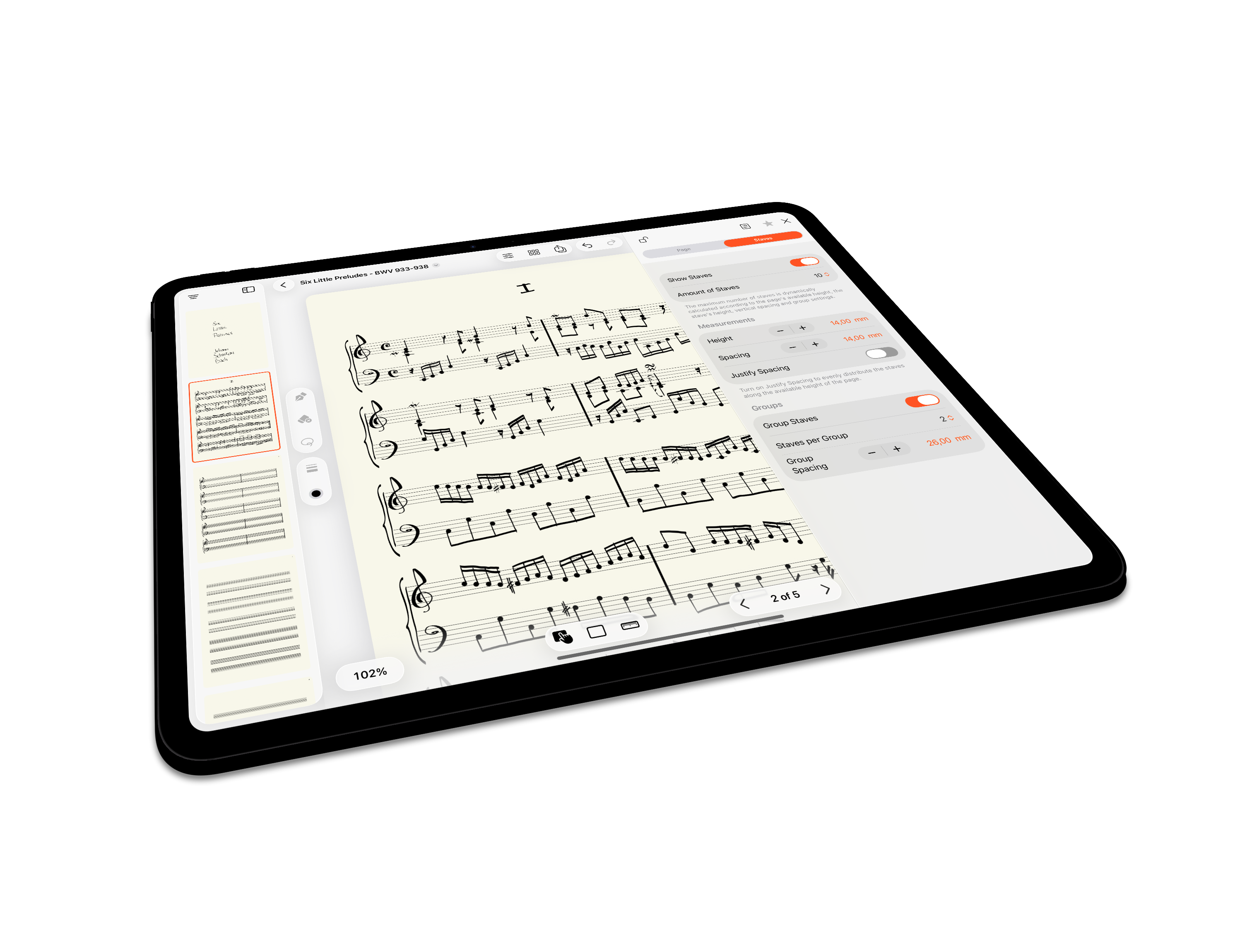 MusicPad on an iPad